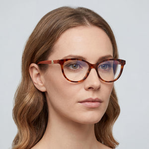 MaxMara MM5014 Cat Eye Eyeglasses for Women — interior view, Plastic demo lenses
