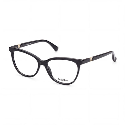 MaxMara MM5018 Black Cat Eye Eyeglasses for Women, Acetate frame