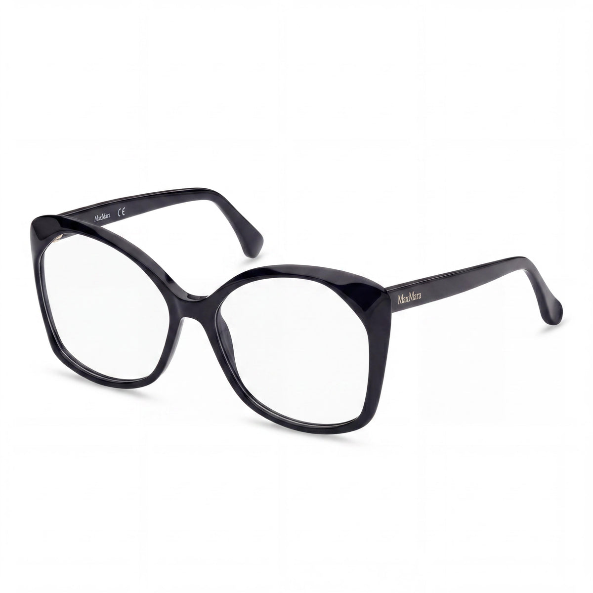 MaxMara MM5029 Gafas Unisex Rectangulares Negras, Plástico 57mm, Photo 1