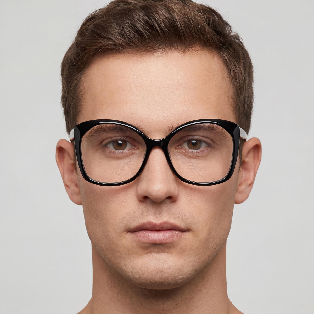 MaxMara MM5029 Gafas Unisex Rectangulares Negras, Plástico 57mm, Photo 4