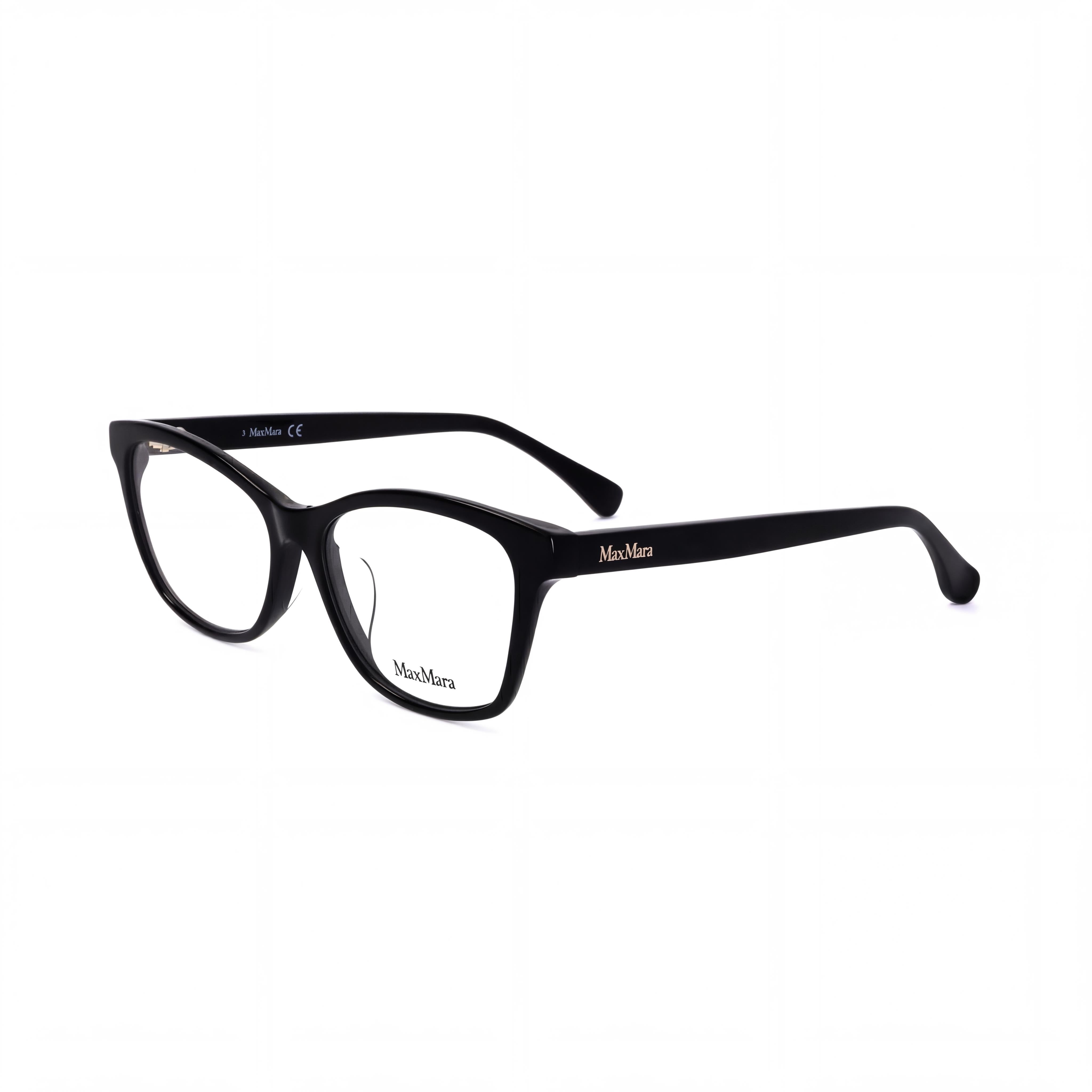 MaxMara MM5032-F Black Rectangle Eyeglasses for Men, Plastic, Photo 1