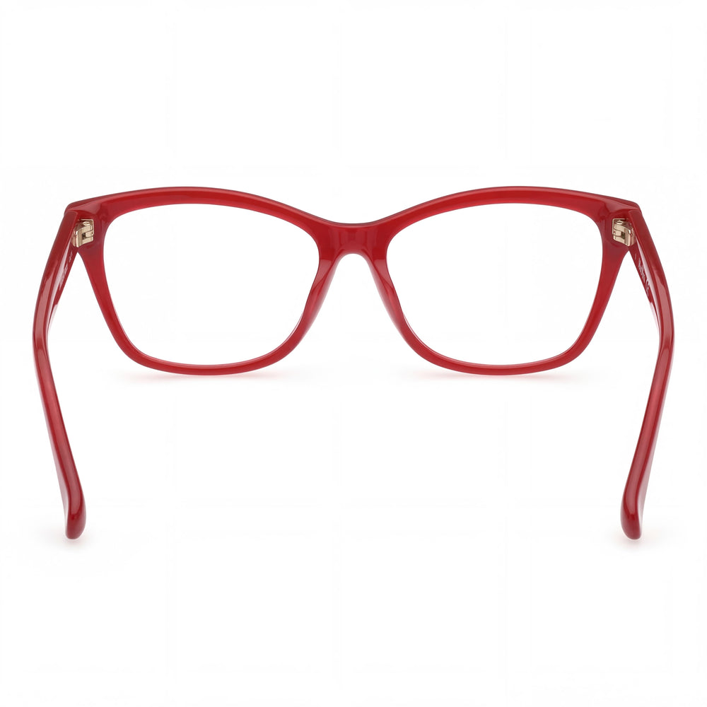 MaxMara Mm5032-f Rectangle Eyeglasses Men — side view, Red Plastic temples