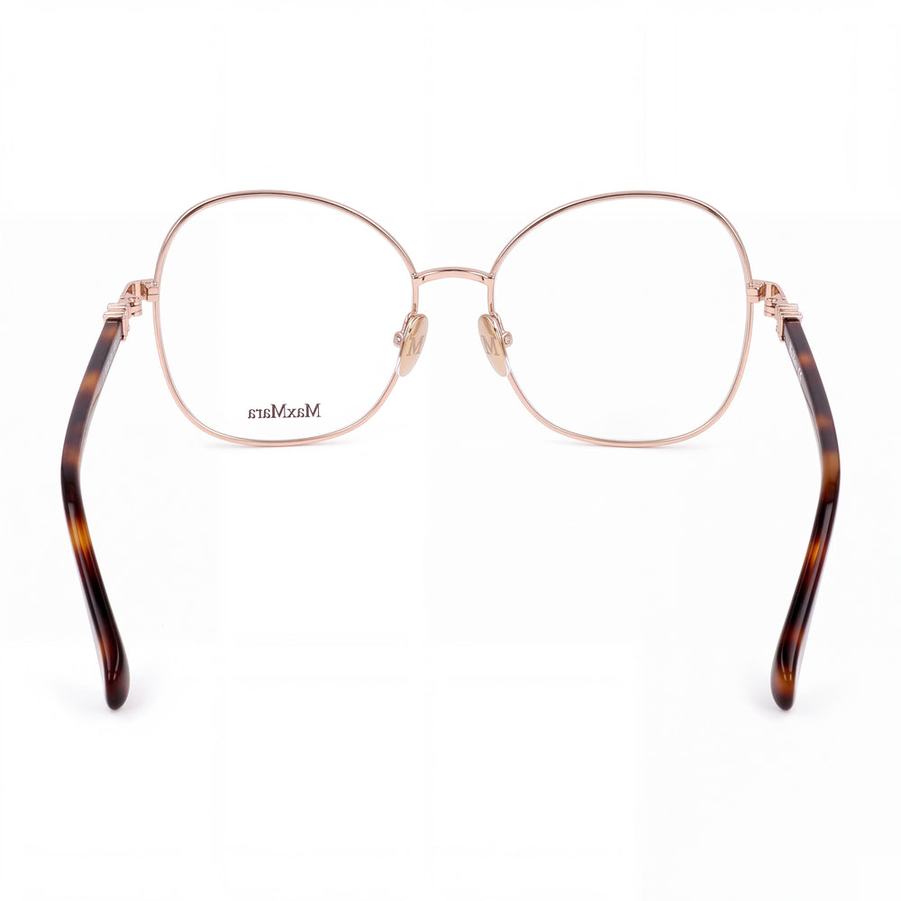 MaxMara MM5033 Butterfly Eyeglasses Women — side view, Gold Metal temples