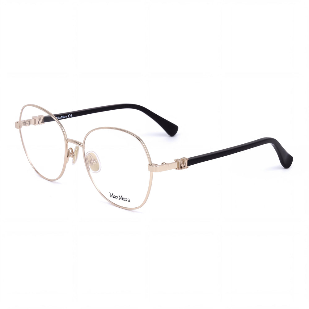 MaxMara Mm5034 Gold Round Eyeglasses for Men, Metal frame