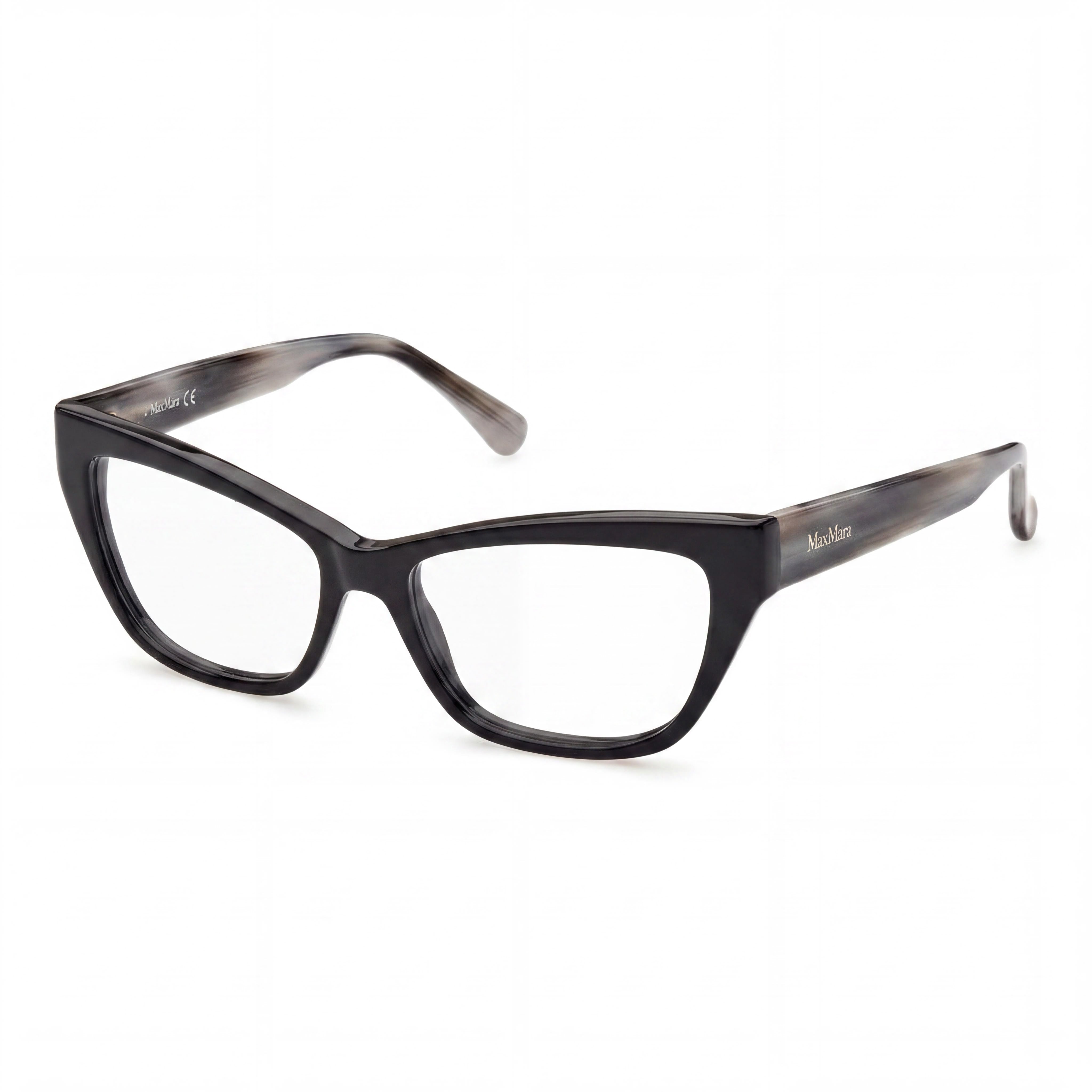 MaxMara MM5053 Black Cat Eye Eyeglasses for Women, Acetate 53mm, Photo 1