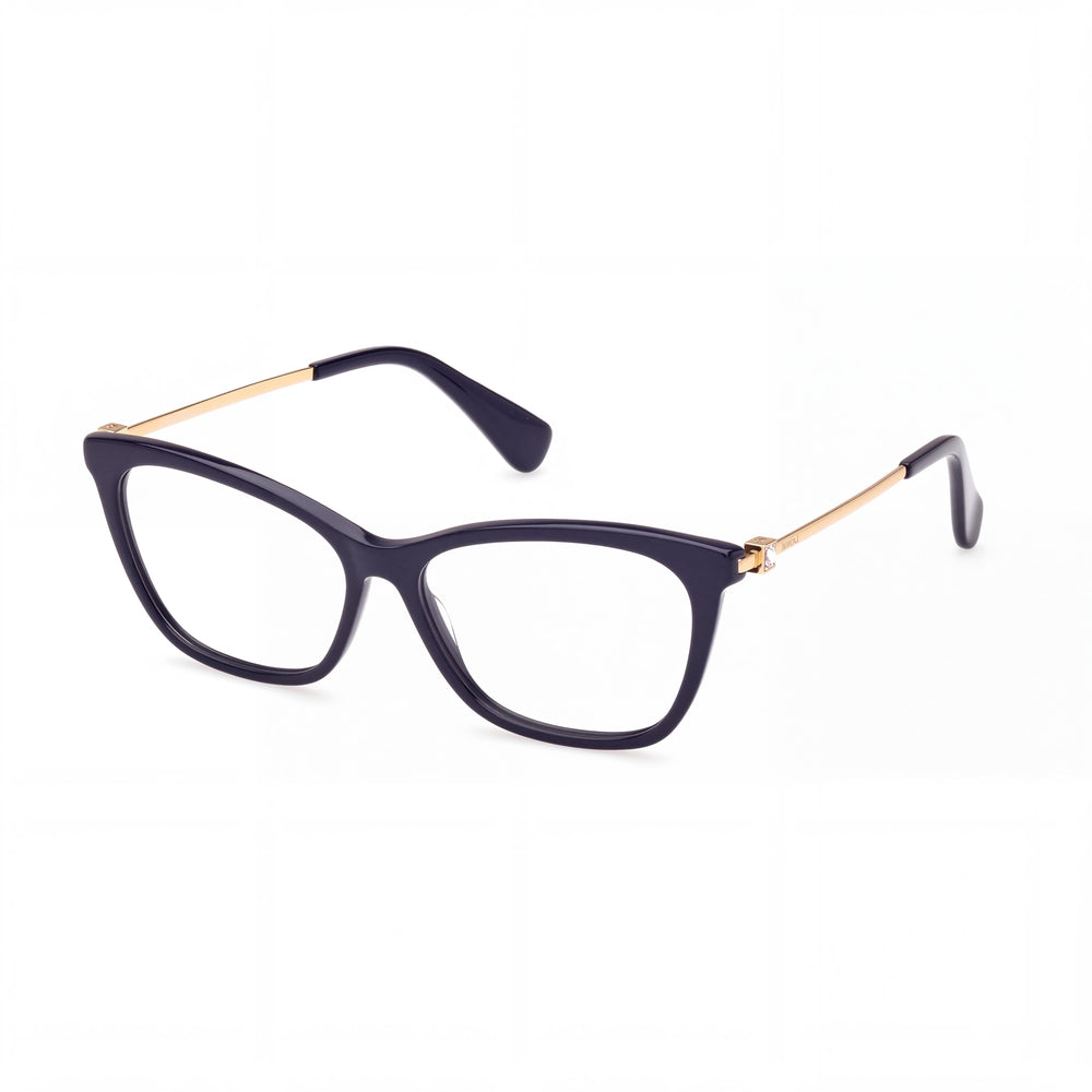 MaxMara Mm5070 Blue Rectangle Eyeglasses for Women, Plastic frame