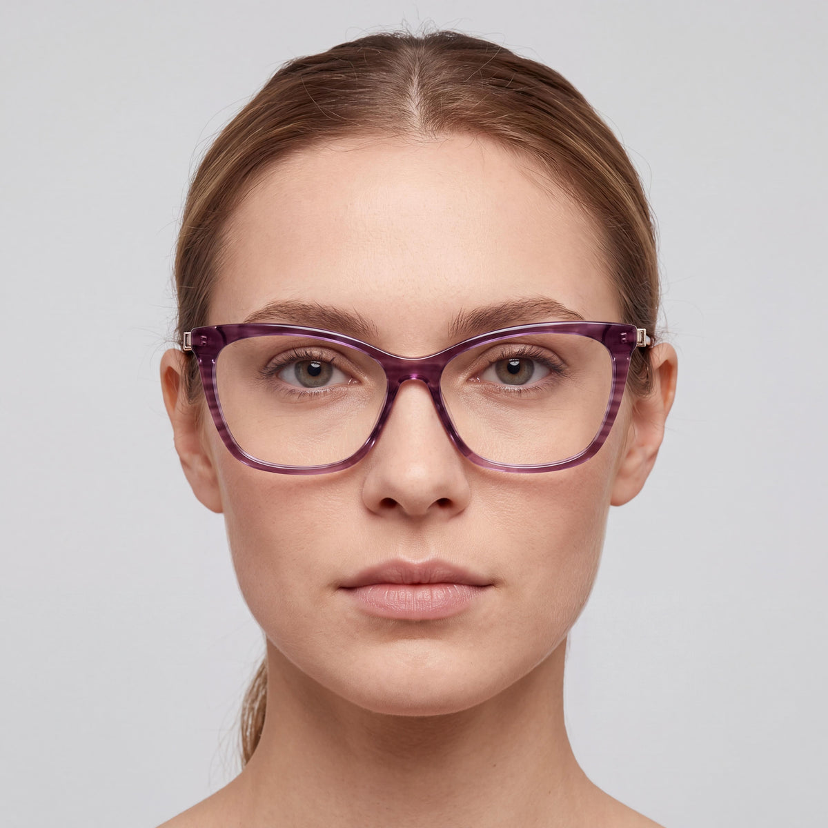 Gafas graduadas rectangulares MaxMara MM5070 color violeta para mujer, acetato 54mm, Photo 4