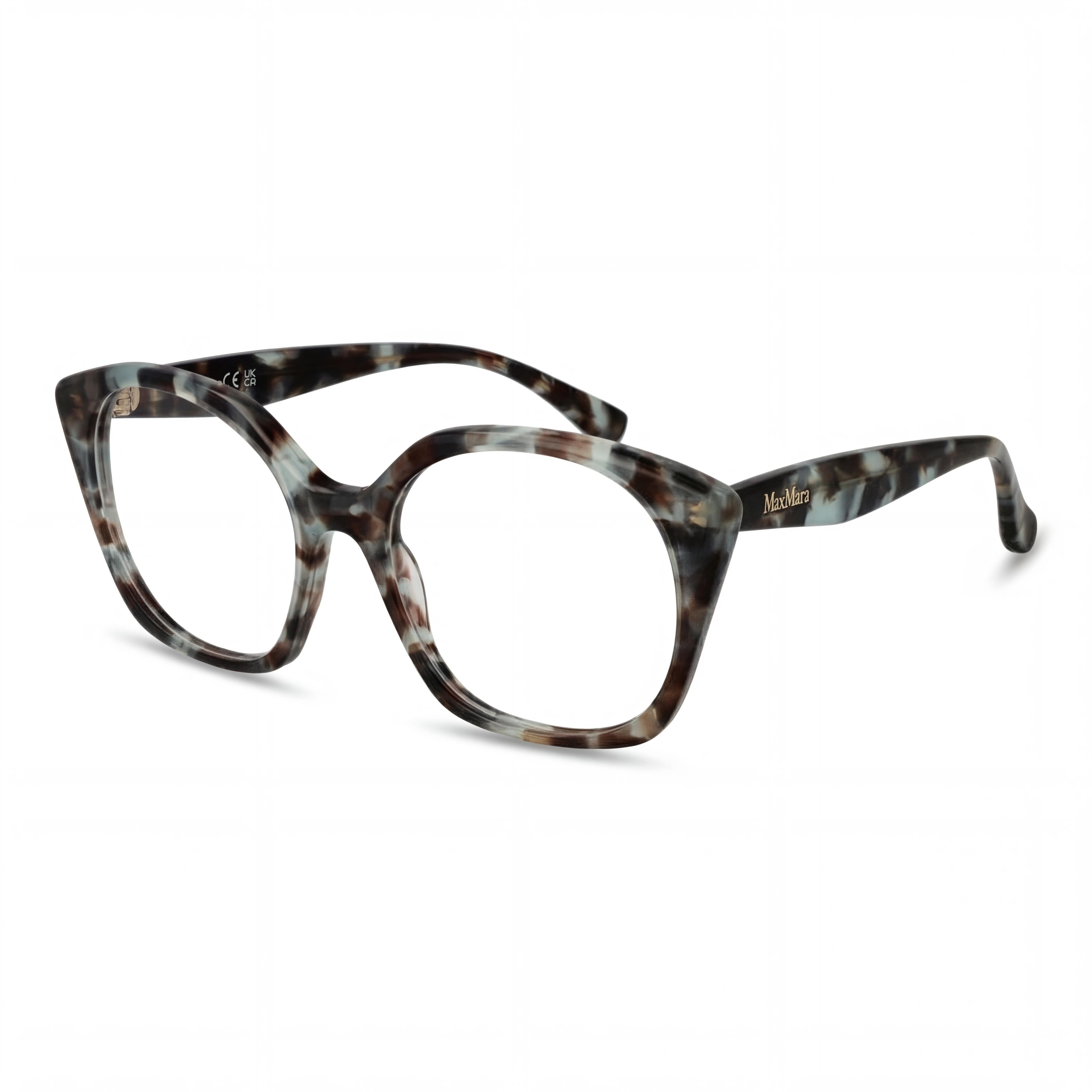 MaxMara MM5082 Havana Square Eyeglasses for Women, Acetate 53mm, Photo 1