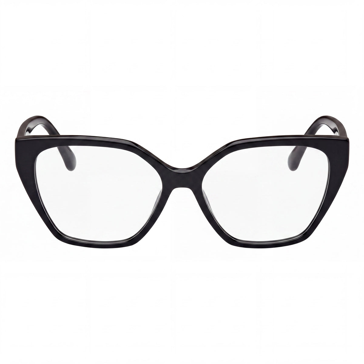 MaxMara Mm5085 Shiny Black Rectangle Eyeglasses for Women, 55mm, Photo 2