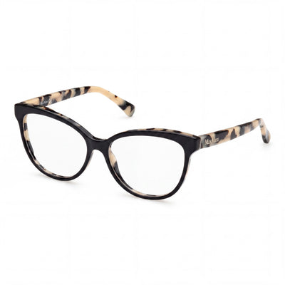 MaxMara MM5093 Black Rectangle Eyeglasses for Women, Plastic frame