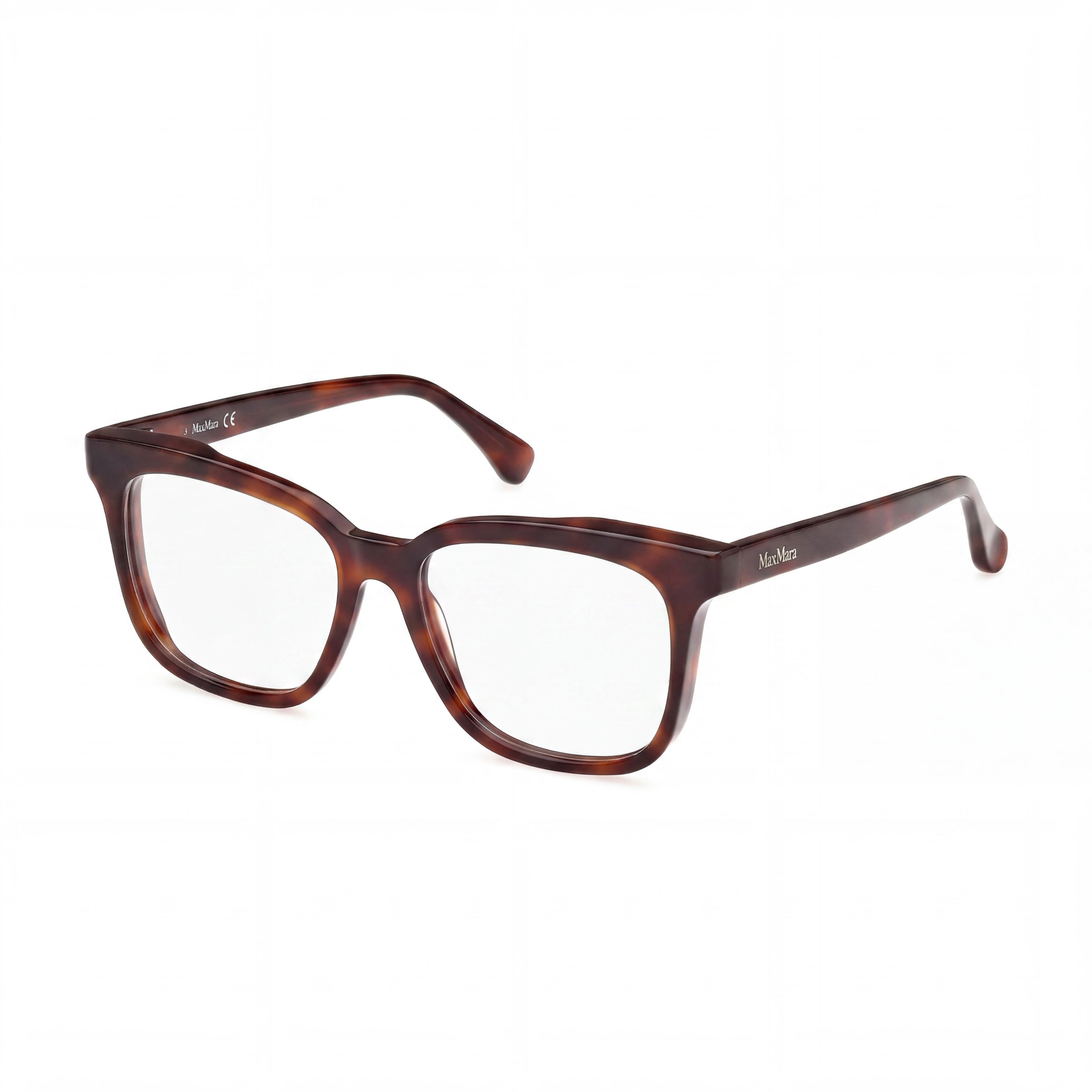 MaxMara MM5095 Classic Havana Square Eyeglasses for Women, Photo 1