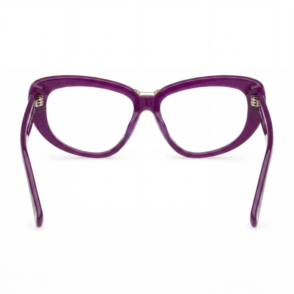 MaxMara MM5109-B Cat Eye Eyeglasses Women — side view, Violet Plastic temples