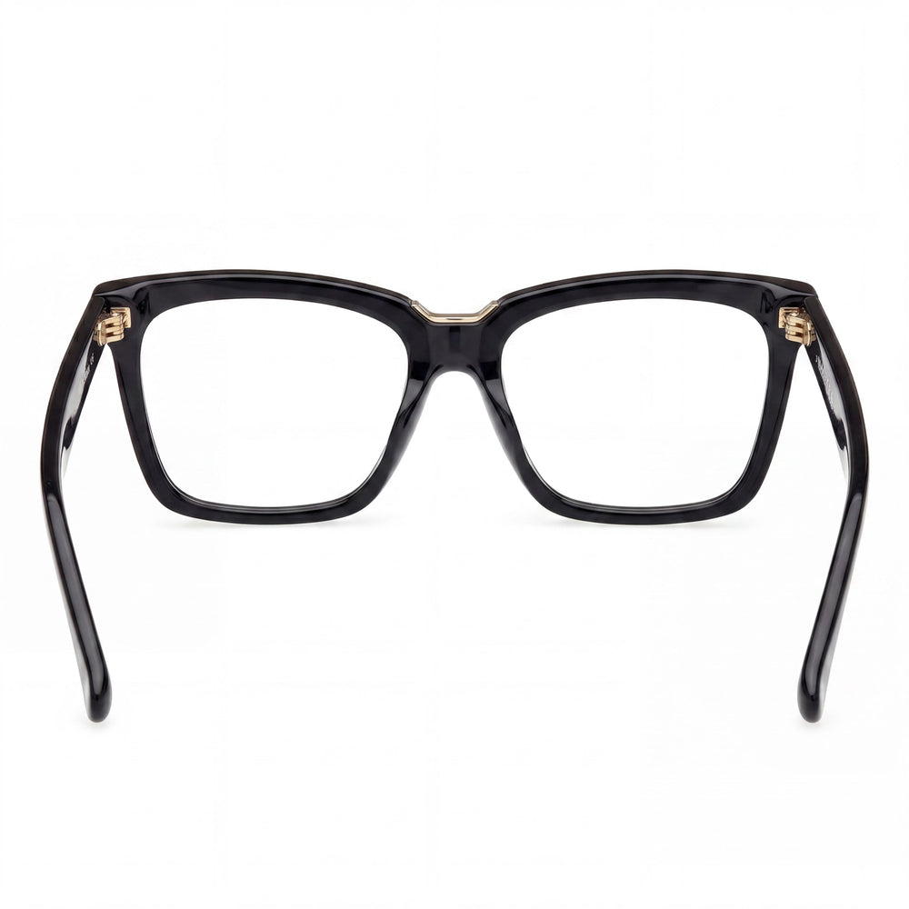 MaxMara Mm5111 Rectangle Eyeglasses Men — side view, Black Plastic temples