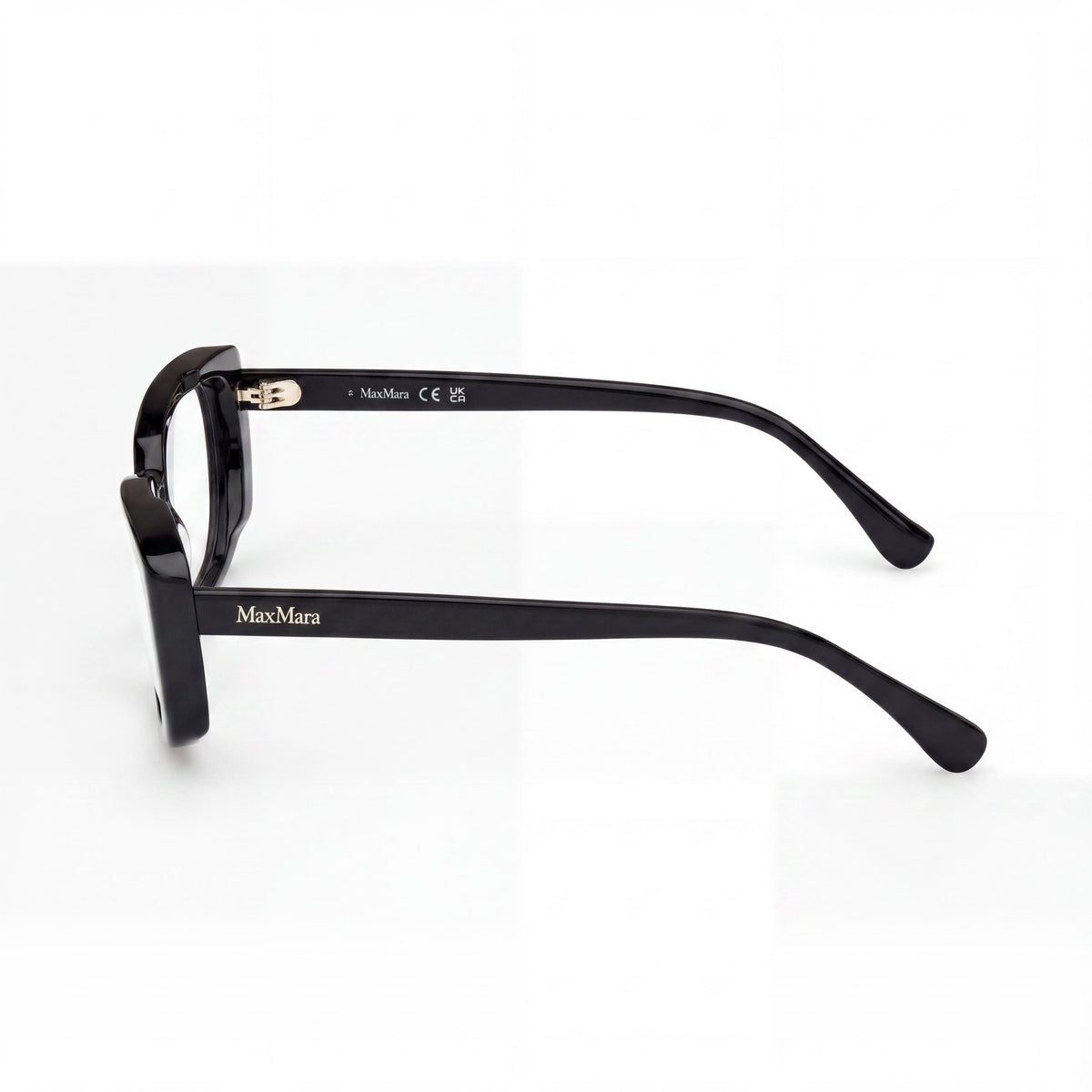 MaxMara Mm5114 Shiny Black Rectangle Eyeglasses for Women, 54mm, Photo 2