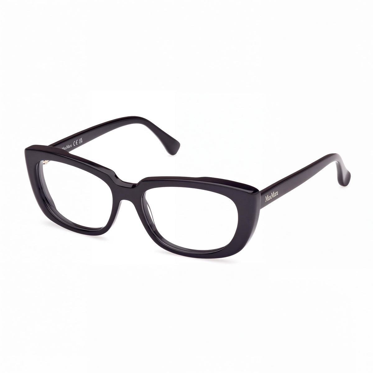 MaxMara Mm5114 Shiny Black Rectangle Eyeglasses for Women, 54mm, Photo 1