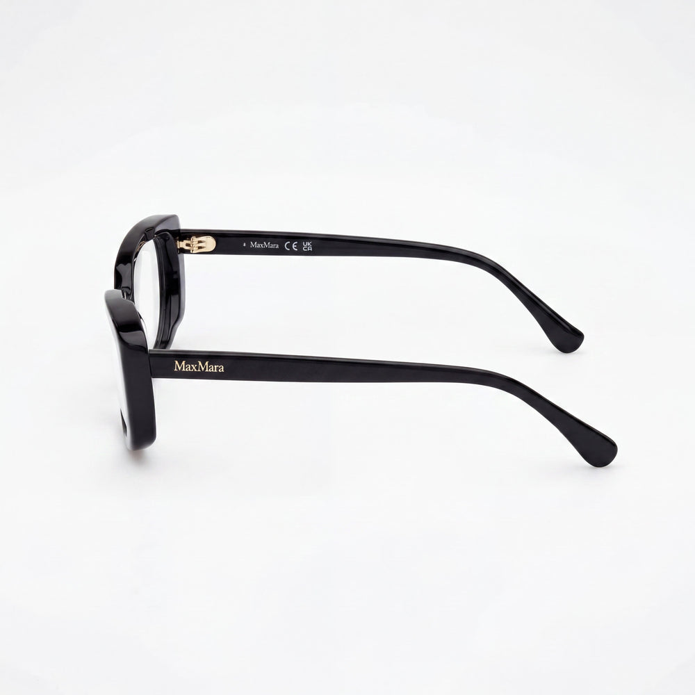 MaxMara Mm5114 Rectangle Eyeglasses Women — side view, Black temples