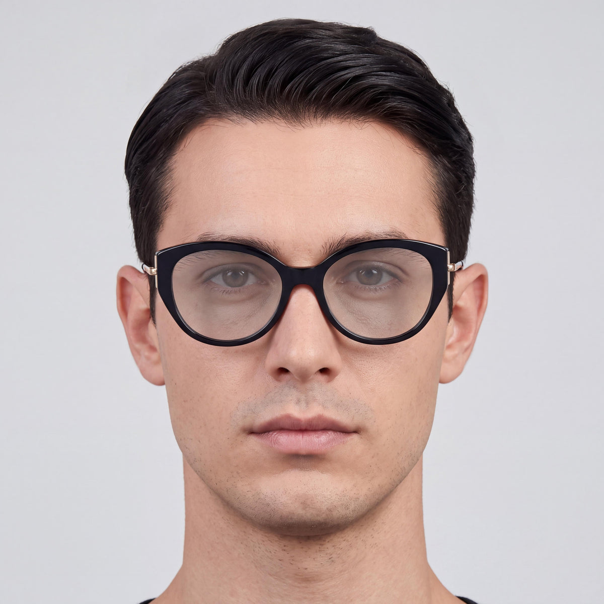 MaxMara Mm5116 Black Oval Eyeglasses for Men, Plastic 52mm, Photo 5