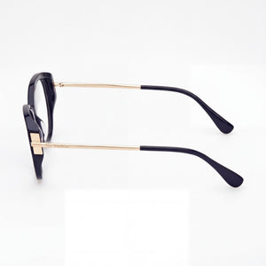 MaxMara Mm5116 Oval Eyeglasses Men — side view, Black Plastic temples