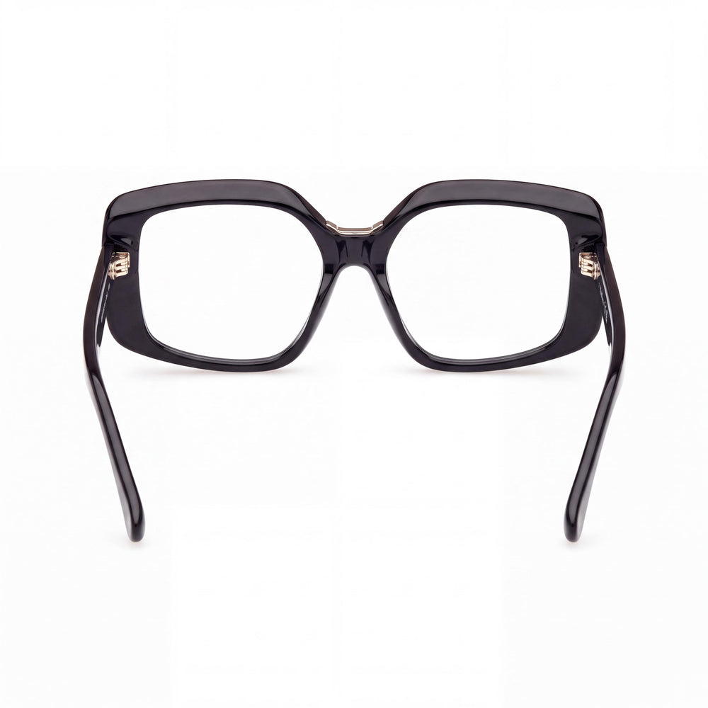 MaxMara Mm5131-b Rectangle Eyeglasses Men — side view, Black Blue Filter Plastic temples