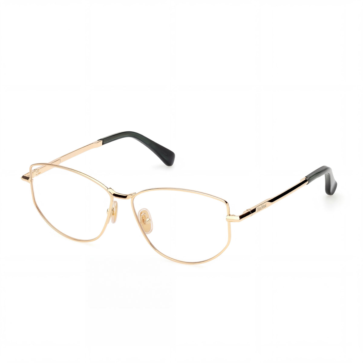 MaxMara Mm5153 Shiny Deep Gold Rectangle Eyeglasses for Women, 55mm, Photo 1
