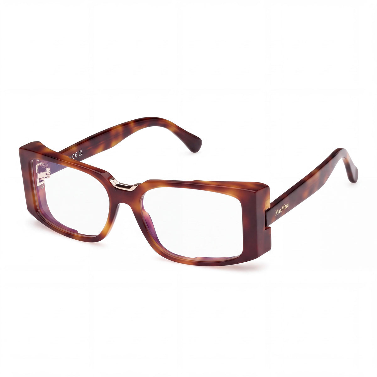 MaxMara MM5157-B Dark Havana Rectangle Eyeglasses for Women, 54mm, Photo 1