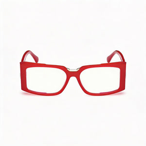 MaxMara Mm5157-b Rectangle Eyeglasses Unisex — front view, Blue Filter Plastic