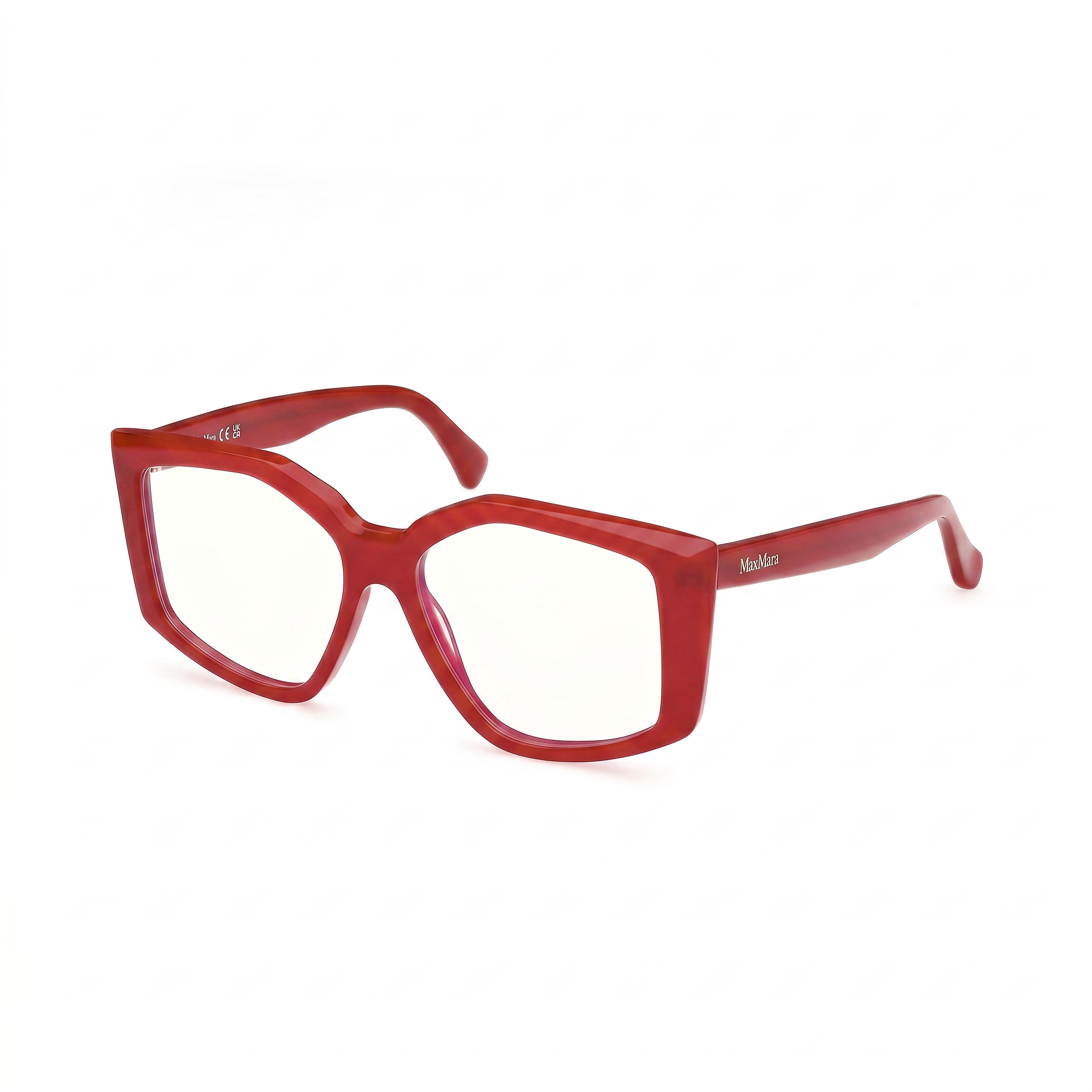 MaxMara MM5162-B Red Rectangle Eyeglasses for Women, Plastic, Photo 1