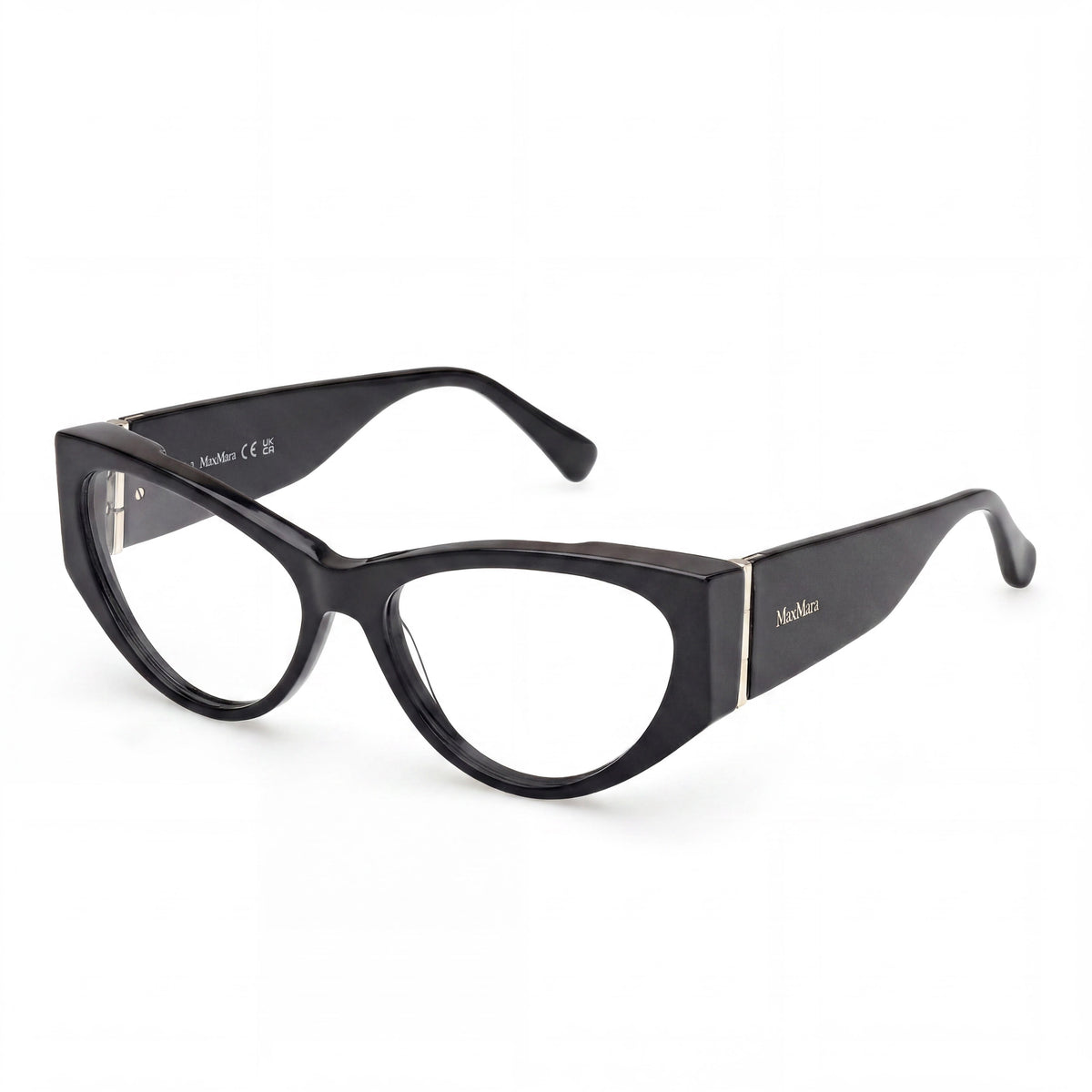 Gafas MaxMara Mm5174 ojo de gato negras brillantes para mujer, 55mm, Photo 1