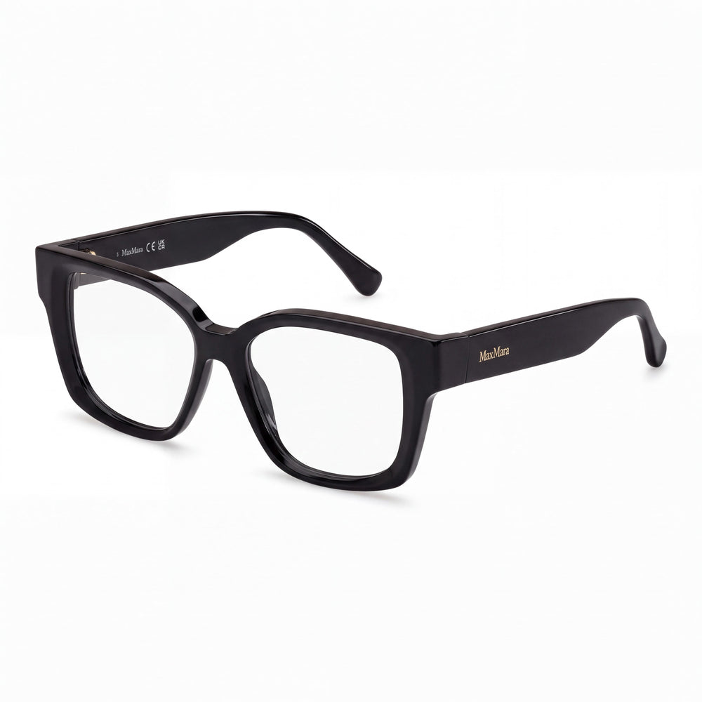 MaxMara MM5184 Black Rectangle Eyeglasses for Women, Plastic frame
