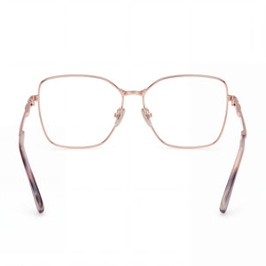 MaxMara Mm5187 Rectangle Eyeglasses Women — side view, Gold Metal temples