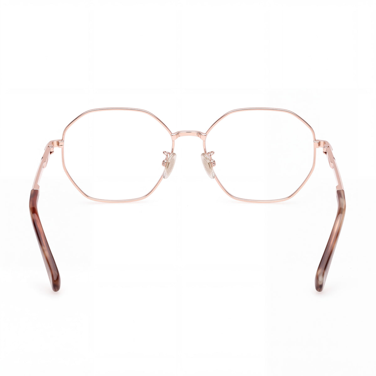 MaxMara Mm5207 Shiny Pink Gold Geometric Eyeglasses for Women, 55mm, Photo 3