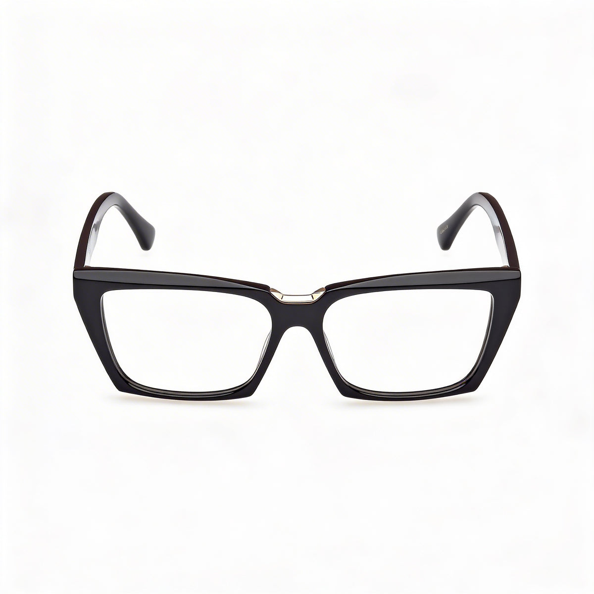 MaxMara MODERNO MM5180 Shiny Black Rectangle Eyeglasses Unisex, 53mm, Photo 2