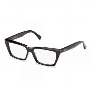 MaxMara MM5180 Black Rectangle Eyeglasses Unisex, Plastic frame