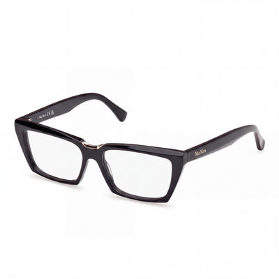 MaxMara MM5180 Black Rectangle Eyeglasses Unisex, Plastic frame