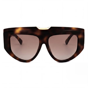 MaxMara Shield Sunglasses for Women — front view, Stainless Steel frame