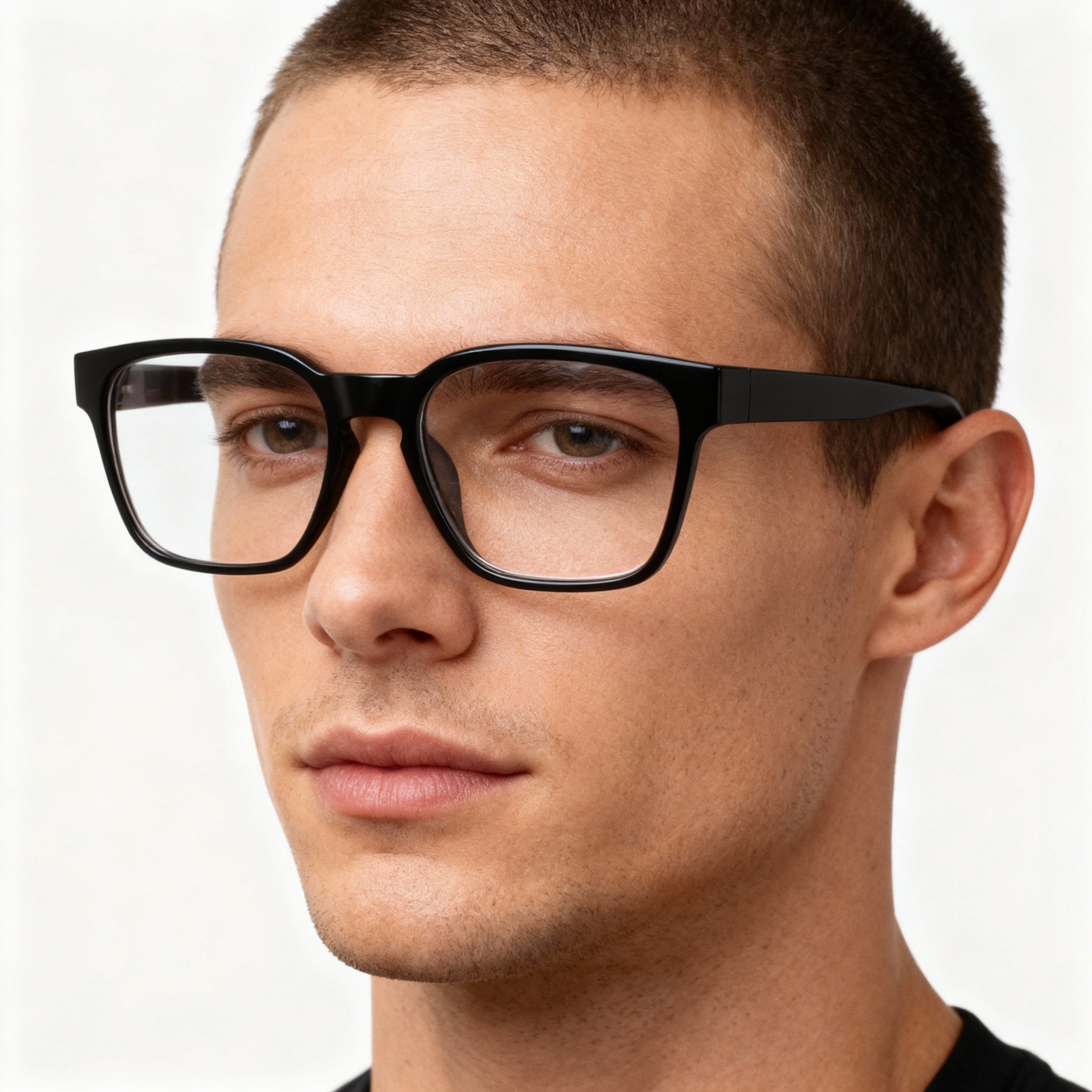 McAllister Mc4510 Black Square Eyeglasses for Men, Metal 54mm, Photo 4