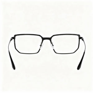 McAllister Mc4531 Rectangle Eyeglasses Men — side view, Black Metal temples