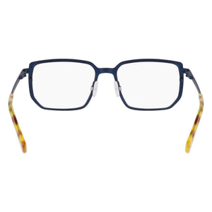 McAllister Mc4531 Rectangle Eyeglasses Men — side view, Navy Metal temples