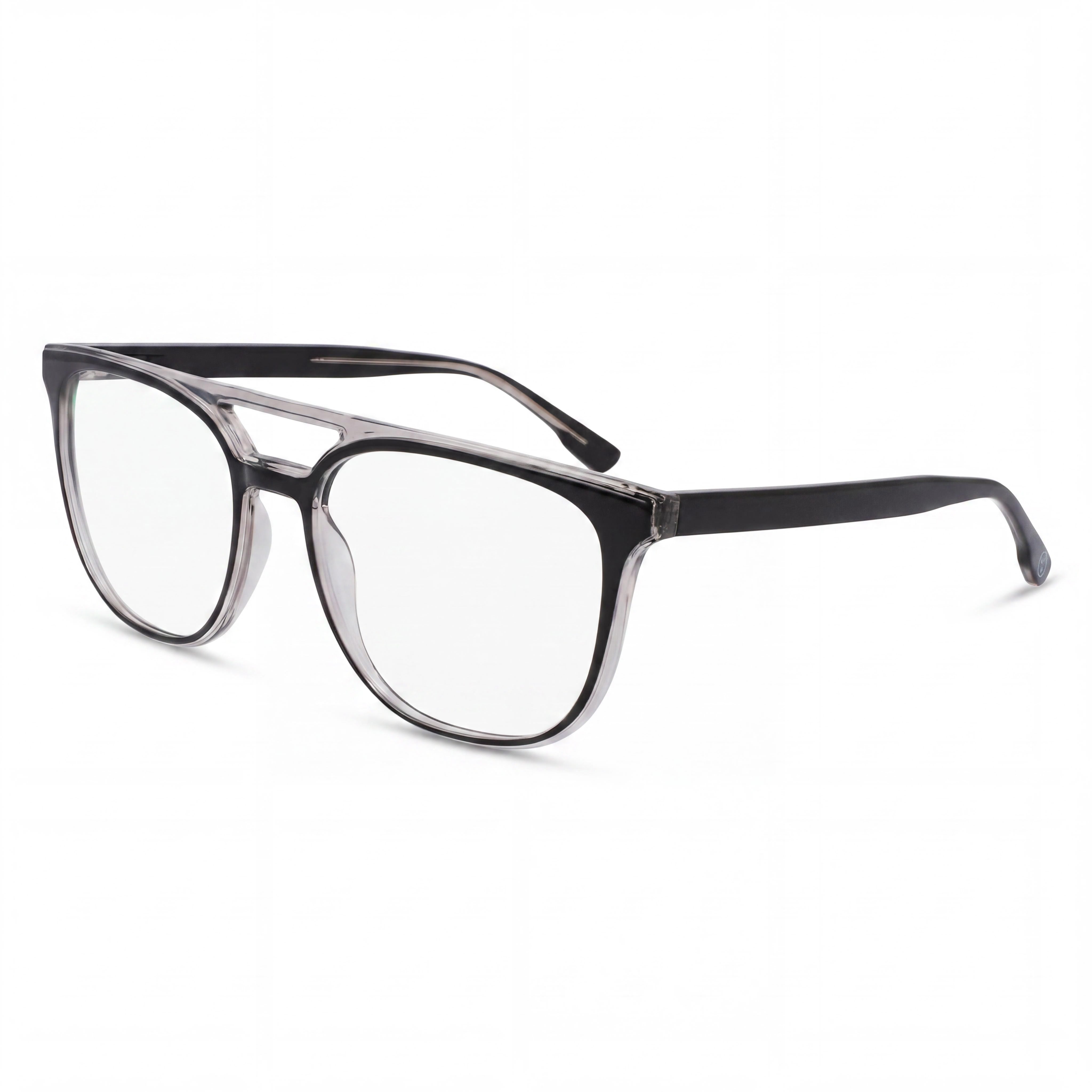 McAllister Mc4533 Black/Grey Rectangle Eyeglasses for Men, Metal 55mm, Photo 1