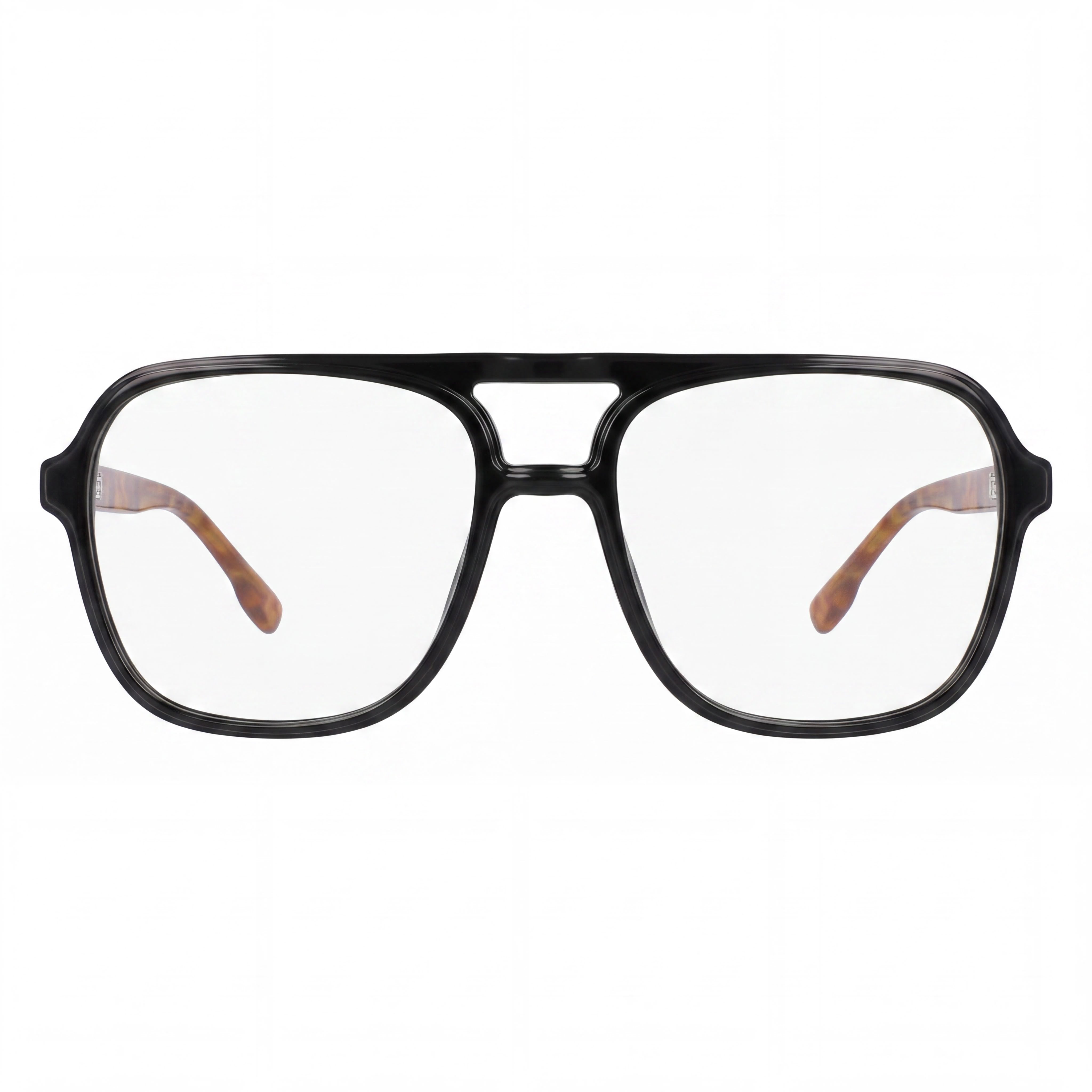 McAllister Mc4534 Black Rectangle Eyeglasses for Men, Metal 56mm, Photo 2