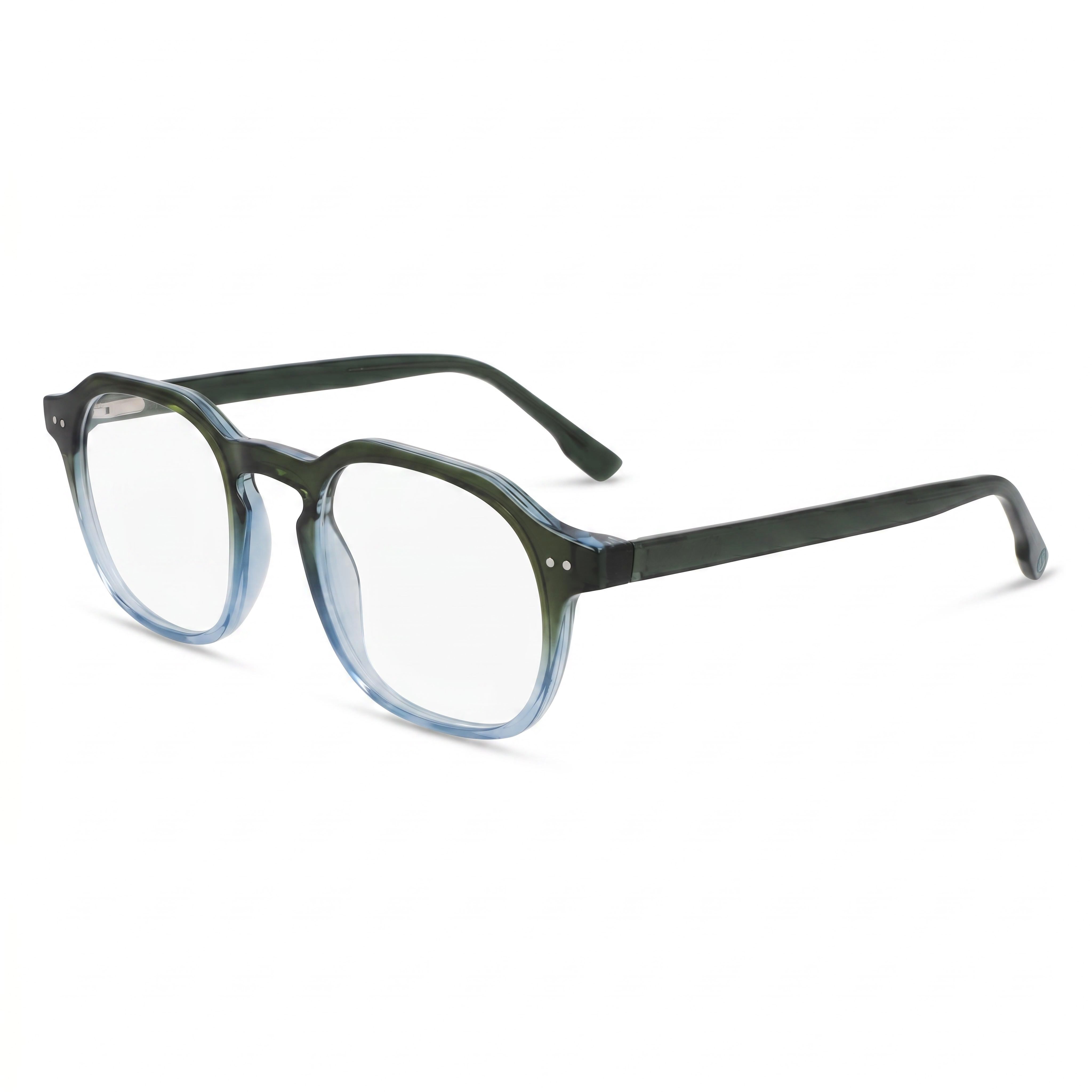 McAllister Mc4535 Olive Blue Round Eyeglasses for Men, Metal 48mm, Photo 1