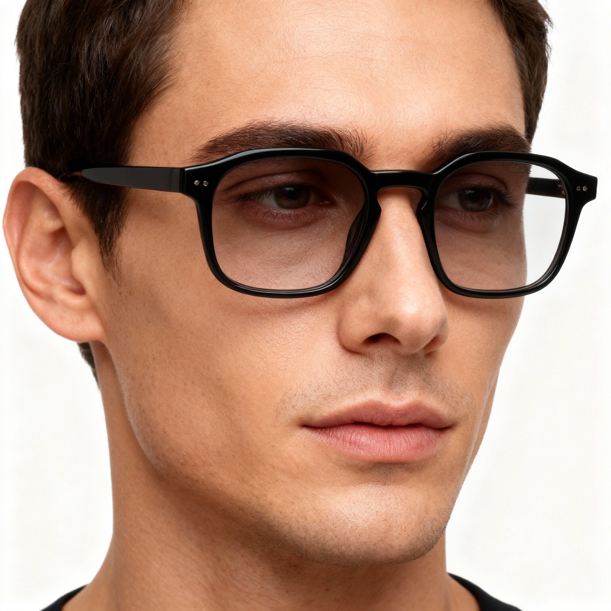McAllister Mc4535 Black Square Eyeglasses for Men, Metal 48mm, Photo 4