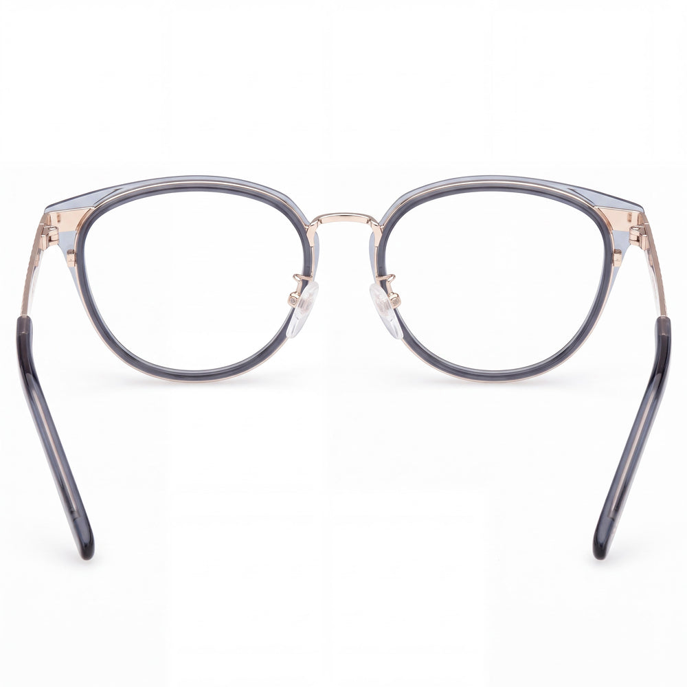 MCM Mw5020-h Rectangle Eyeglasses Women — side view, Shiny Blue temples