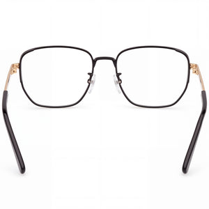 MCM Worldwide MW5021-H Round Eyeglasses Unisex — side view, Black Metal temples