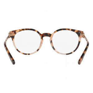 Michael Kors Fashion Michael KORS Outwear Round Eyeglasses Women — side view, Pink Plastic temples