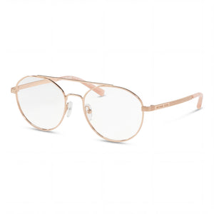 Michael Kors MK 3024 Gold Round Eyeglasses Unisex, Metal frame
