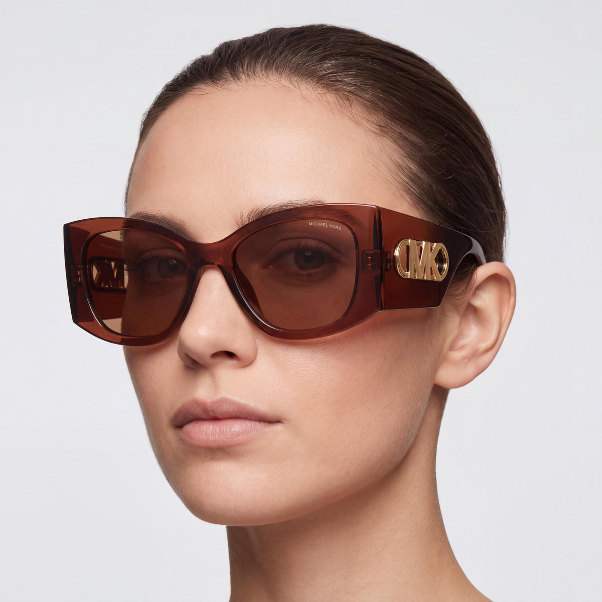 Michael Kors MK2244U Brown Square Sunglasses for Women, 53mm, Photo 3