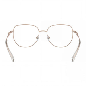 Michael Kors Mk3062 Belleville Rectangle Eyeglasses Women — side view, Gold Plastic temples