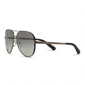 Michael Kors MK5004 Chelsea Black Aviator Sunglasses for Women, Grey lens