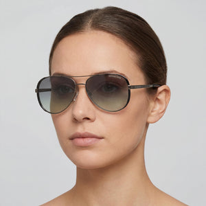 Michael Kors MK5004 Chelsea Aviator Sunglasses for Women — interior view, Grey lens detail